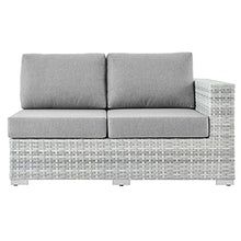 Modway Convene Outdoor Patio Right-Arm Loveseat in Light Gray Gray