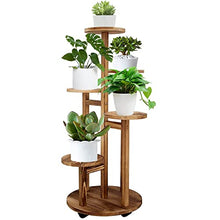iumLeap 5 Tiered Tall Plant Stand,Corner Display Rack, Multi-Tier Planter Pot Holder Flower Stand for Living Room Balcony Garden Patio