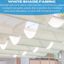 VBS - White Shade Cloth - 50% - Mesh Fabric for Fence Privacy Screen, Garden Shade, Mesh Fence Screening, Shade Cloth Rolls, Wind Screen, White Shade Cloth, White Shade Mesh (32' x 60'), Green