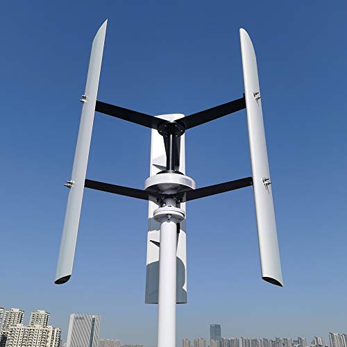 NINILADY 600W Vertical Wind Power Turbine Axis 12v 24v 48v Wind Generator with MPPT Controller for Homeuse Free Energy (48V with Free Controller)