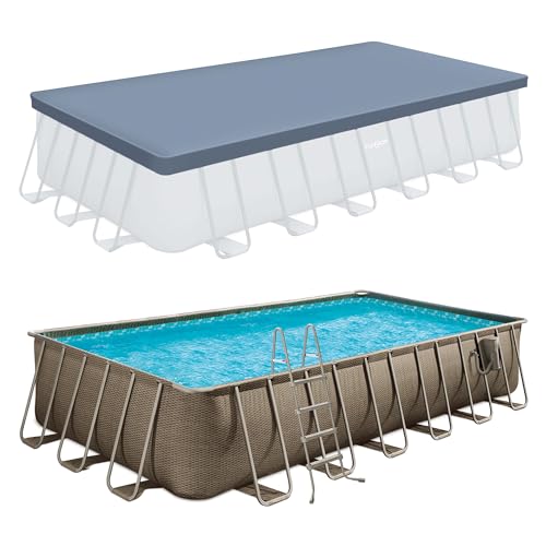 Funsicle Oasis Designer Lap 24' x 12'x 52" Above Ground Swimming Pool Set