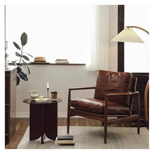 OUTIFUOSSR Luxury Nordic Retro Single Sofa Chair - Modern Solid Wood Frame Sponge Cushion(Style2)