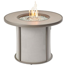 Outdoor GreatRoom Co Propane Fire Pit Table - Stonefire Gas Fire Pits for Outside Patio - 31" Round Composite Firepit Fire Table, Matching Tabletop Cover, Aluminum Frame Mesh Base, 55,000 BTU - Grey