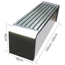 VOLDAX Outdoor Garden Bench, 2-Person Patio Garden Benches, Stainless Steel Patio Bench, Seat Backless Bench, Rectangular Dining Chair for Yard, Park, Balcony (Size : 100cm/39in)