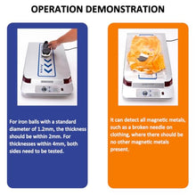 Xoiasth Desktop Needle Detector, Metal Detection Platform with Audible and Visual Alarms, 0-10 Level Sensitivity Adjustment, ABS Housing, 19.7 x 4 in Detection Area