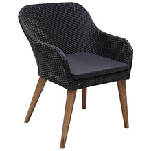 AMBERARD Outdoor Dining Set Black and Dark Grey Furniture Set