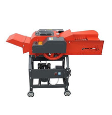 INTSUPERMAI Hay Cutter Pulverizer Grass Crusher 6-Blade Feed Crusher Grass Chaff Cutter Hay Cutter Machine Dry-Wet Straw Cutter with Conveyor and Feed Hopper 500-1000KG/H 220V