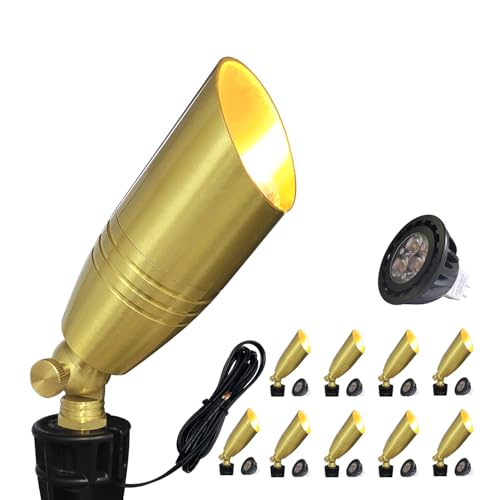COLOER Die-cast Brass Landscape Spotlight 10-Pack, Copper Finish