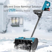 Foldable Snow Thrower, Cordless Snow Shovel with Directional Plate, Throw The Snow Further, Handheld Electric Snow Shovel for Driveway Winter Snow Removal(One Battery)
