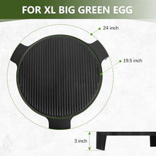 OLIGAI Cast Iron Plate Setter for XL Big Green Egg 19.5" Heat Deflector Smoking Stone,Fits 24" Grills Durable Heat Deflector for Smoking,Grilling,Indirect Cooking Compatible with XL BGE Accessories
