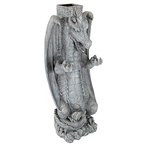 Design Toscano Zippy, the Dragon Sculptural Mail Post