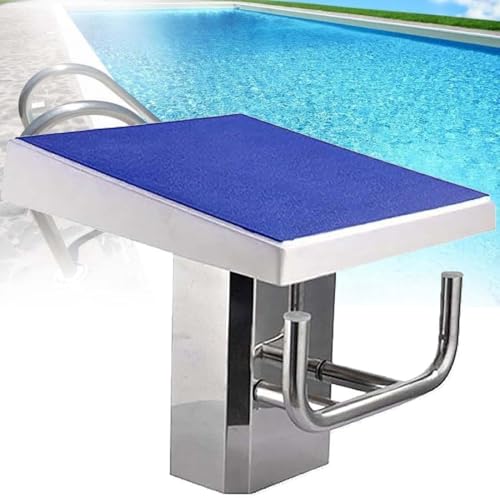 QITUJOUR 20in x 20in Swimming Starting Block, 304 Stainless Steel Non-Slip Diving Boards, 15°Inclined Professional Diving Platform, Indoor Outdoor Competition Professional Diving Boards(Upgrated)