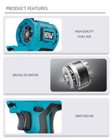 Wlikoci Cordless Power Tool Sets Hedge Trimmer Grass Shears Chain Saw Sabre Saw Jig Saw Electric Hammer Electric Drill Screwdriver Grinder Double Wrench Electric Hammer