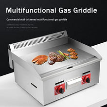 Gas Griddle, Commercial Countertop Grill, Large Stainless Steel Nonstick Griddle, Kitchen Fried Pans, BBQ Grill Barbecue Bacon Egg Fryer, Independent Temperature Control for Home Commercial,722
