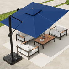 10x10 ft Square Cantilever Patio Umbrella,Aluminum Umbrella Outdoor Patio