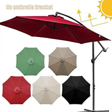 Parasols Replacement Parasol Fabric Canopy, 2.7m-6 Ribs 2.7m-8 Ribs 300cm-6 Ribs 300cm-8 Ribs Parasol Replacement Umbrella Cloth Umbrella Top - Anti-UV 30+ / Waterproof,Black-2.7m/8.8ft (8ribs)