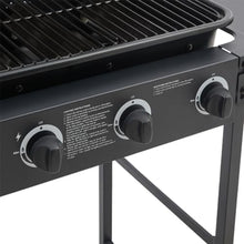 7 Burner Small Gas Grills, Barbeque Grill Propane Cooking Surface: 45×32cm, Enameled Main Grate, Side Table stainless outdoor gas grill (Black, 7)