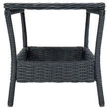 HKTMGDNG 3-Piece PE Rattan Patio Bistro Set with Cushions, Dark Grey