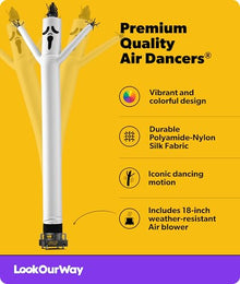 LookOurWay Halloween Air Dancers Inflatable Tube Man Set | 20ft Ghost Wacky Waving Inflatable with 12-Inch Blower | Outdoor Halloween Decorations & Halloween Blow Ups for Business or Yard Display