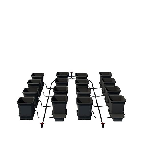 AutoPot 16 Pot System (3.9 Gallon Plastic Pots) (*Includes AIRBASES & AIRDOMES) Self-Watering, Gravity-Fed Hydroponic System (16Pot - 3.9 Gallon - No Tank)