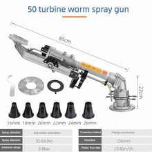 360° Rotating Impulse Impact Sprinkler, 50mm Impact Sprinkler with 5 Replacement Nozzle & Welding Francs, Efficient Irrigation & Rotate Uniformly, for Industrial Agricultural Irrigation