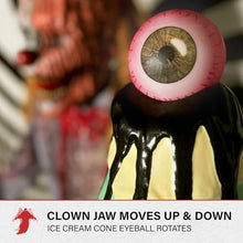 Haunted Hill Farm 6.9-Ft. I Scream Clown Animatronic,Lights and Sound