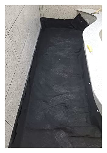 UZUPRO 5oz Non-Woven Geotextile Fabric for Drainage, Erosion Control & Driveway Underlayment - Heavy Duty Weed Barrier(Black,1.5mx40m/4.9ftx131.2ft)