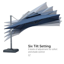 OROTLECT 10' X 13' Cantilever Patio Umbrella Outdoor Umbrella With 330lbs Base Large Rectangular WIndproof Offset Umbrella,Ocean Slate