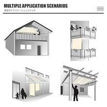 SHINGJING U-Shaped Retractable Roller Blind with Mounting Kit, UV Protection Replacement Pergola Canopy Cover, Patio Deck Porch Gazebo Wave Awning,Easy to Install(W3*L10m/W9.84*L32.81ft)