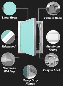 Blazea Plumbing Access Panel for Drywall, Paintable Flush-Mount Hidden Wall Access Door Sheetrock, Pop-Out Spring Loaded Inspection Service Door(26x42in)