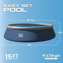 15' x 42" Round Inflatable Outdoor Above Ground Swimming Pool Set