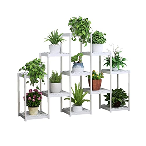 GHJUMKFDF Flower standPlant Stand Flower Shelf Plant Stand Flower Shelf Holder Flower Shelf Multi-Tier Indoor Special Balcony Patio Flower Stand Multi Pot Shelf Plastic Wi