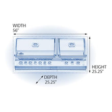 Napoleon BIPRO825RBINSS-3 Built-in Prestige PRO 825 RBI Natural Gas Grill Head, sq.in. + Infrared Infrared Bottom andRear Burner, Stainless Steel