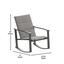 Flash Furniture Rocking Chair Bistro Set, Gray/Black, 3-Piece Set