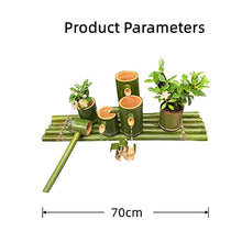 GenSDH Natural Bamboo Water Fountain with Pump, Water Features Decor Kit with Rotating Water Wheel, Feng Shui Zen Fountains, for Patio Garden Pond Fish Tanks, 50Cm,70cm