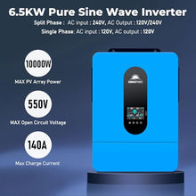 SUNGOLDPOWER SGM-655M 6500W Off-Grid Solar Kit, 120/240V Split Phase UL1741 Inverter, 5.12kWh 48V UL1973 Battery, 2220W Solar Panels, 6500W AC Output for Home, RV, Cabin