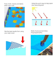 Blue PE Hot Tub Spa Bubble Cover Pool Solar Blanket