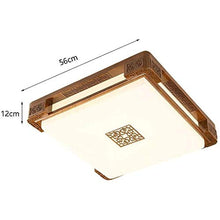 Lamp Solid Wood Design, Beautifully Carved Craftsmanship, Stylish Chinese Ceiling Lamp, Classic Square Living Room Bedroom Lamp Lighting
