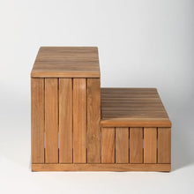 Ash & Ember Grade A Teak Hot Tub Steps, 2-Tier Spa Steps, All-Weather Hot Tub Stairs, Steps for Hot Tub, Spa, Shower, and Steam Room