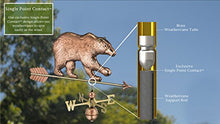 Good Directions Bear Weathervane with Arrow, Pure Copper
