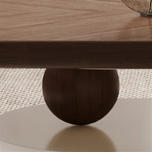 Hhaoran-9863 Side End Table Walnut Wood Grain Oval Coffee Table, Modern Minimalist Design for Living Room, Luxury Home Furniture Accent Coffee Table for Living Room Bedroom Office(130cm)