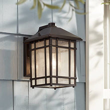 Sierra Craftsman 11" High Rubbed Bronze Finish Outdoor Wall Lights Set of 2