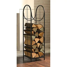 ELUKHT Heavy Duty Firewood Rack 2 Tier Log Bin Holder for Woodpile 120cm High Storage Shelf with Easy Assembly Ideal for Wood Shed or Patio Storage.