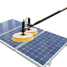 XUXIAO Cleaning Brush Electric Window Cleaning Pole Cleaner Kit, Extendable Pool Cleaning Brush, Double Head Automatic Solar Panel Cleaning Brush Tool