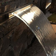 Aenmezen 100cm Pond Waterfall Outlet, Stainless Steel Waterfall Spillway