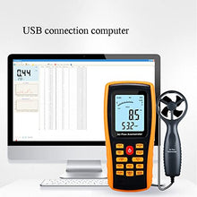 XARONF Handheld Anemometer, Wind Speed Meter Wind Velocity Airflow Tester Gauge with Backlight Display (Suitcase Included)