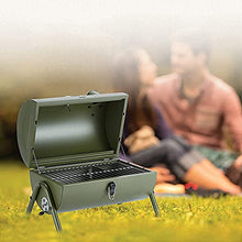 Portable Outdoor BBQ Grill Patio Camping Picnic Barbecue Stove Suitable for 3-5(Gray)