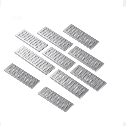 1 2 3 10 Pcs Channel Trench Drain Grate, Flush Mount Grid Drainage Grating - Filters Trash & Debris, Commercial Grade Trenchs Drains System for Kitchens(10 Pack,58x35X2.5cm/22.8x13.8x1in)