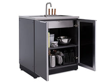 NewAge Products Classic Series 32-Inch Aluminum Outdoor Kitchen Sink Cabinet - Slate Gray, 24" D x 32" W x 36.5" H