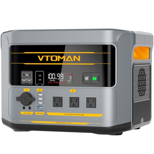 VTOMAN FlashSpeed 2400 Portable Power Station, 1408Wh LiFePO4 (LFP) Battery